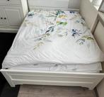 Twijfelaar bed  wit hout 120x190 incl. lattebodem en matras, Ophalen, Wit, 190 cm of minder, Zo goed als nieuw