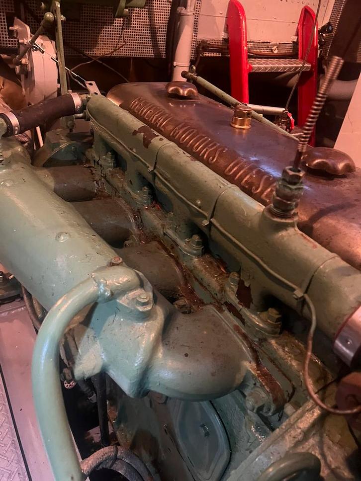 GM 4 cilinder 95pk scheepsmotor met originele keerkoppeling, Watersport en Boten, Buiten- en Binnenboordmotoren, Gebruikt, Diesel