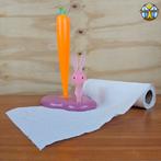 Vintage roze Alessi Bunny & Carrot keukenrolhouder (Italie), Antiek en Kunst, Ophalen of Verzenden