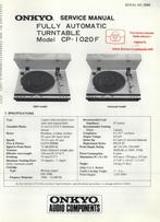 Onkyo, cp-1020f originele service manual, Ophalen of Verzenden, Gebruikt, Platenspeler, Overige merken
