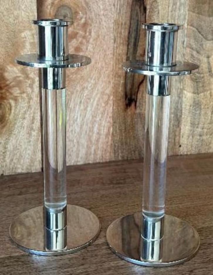 Design kandelaars, Huis en Inrichting, Woonaccessoires | Kandelaars en Kaarsen, Zo goed als nieuw, Kandelaar, Minder dan 25 cm
