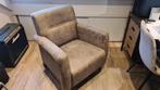 Taupe lederlook fauteuil - zo goed als nieuw!, Ophalen, 75 tot 100 cm, Zo goed als nieuw, 75 tot 100 cm