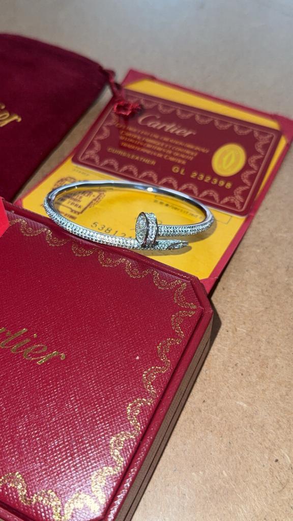 Cartier Juste Un Clou Moissanite iced out WEG=WEG, Sieraden, Tassen en Uiterlijk, Armbanden, Zo goed als nieuw, Overige materialen