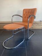 Gispen 412 SGE met Gispen 412 hocker, Trento leder, Huis en Inrichting, Fauteuils, Gebruikt, 75 tot 100 cm, Ophalen of Verzenden