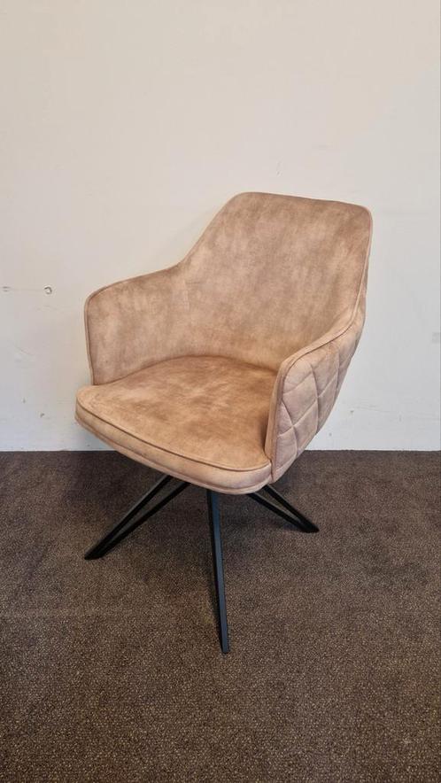Set van 6 eetkamerstoelen/ taupe kleurig, Huis en Inrichting, Stoelen, Zo goed als nieuw, Stof, Overige kleuren, Ophalen