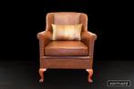 Clubchair ‘Queen Ann’, Ophalen, Zo goed als nieuw, 50 tot 75 cm, Leer