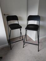 Set van 2 zwarte krukken Ikea, Huis en Inrichting, Ophalen, 60 tot 90 cm, Zo goed als nieuw, Metaal