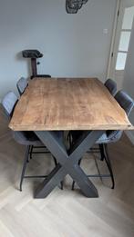 Henders & Hazel hoge eettafel + 4 barstoelen, Ophalen, 100 tot 150 cm, 50 tot 100 cm, Zo goed als nieuw