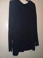 Tuniek jurk zwart retro katoen viscose maat xl watervalhals, Kleding | Dames, Grote Maten, Ophalen of Verzenden, Zo goed als nieuw