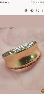 14K Gouden Ring, 18 tot 19, Verzenden, Zo goed als nieuw, Met edelsteen
