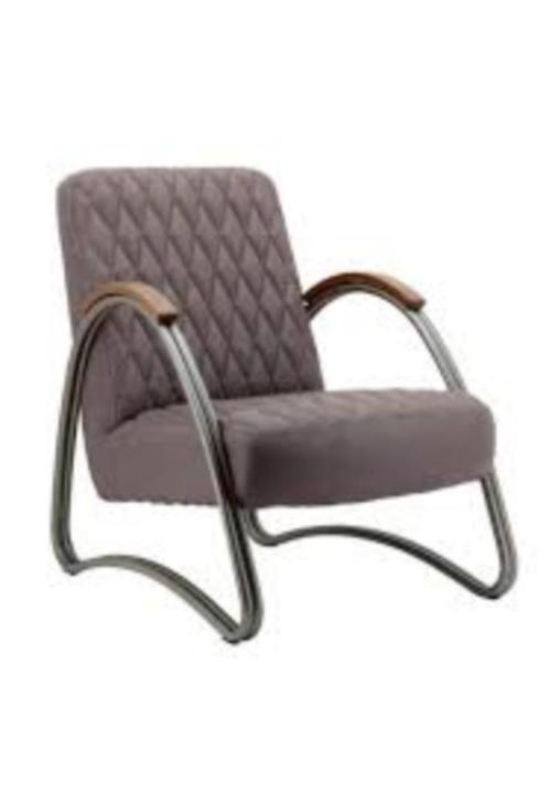 Fauteuil 'Mike' van Eleonora, Taupe kunstleder ( opruiming ), Huis en Inrichting, Fauteuils, Nieuw, Kunststof, Metaal, 50 tot 75 cm