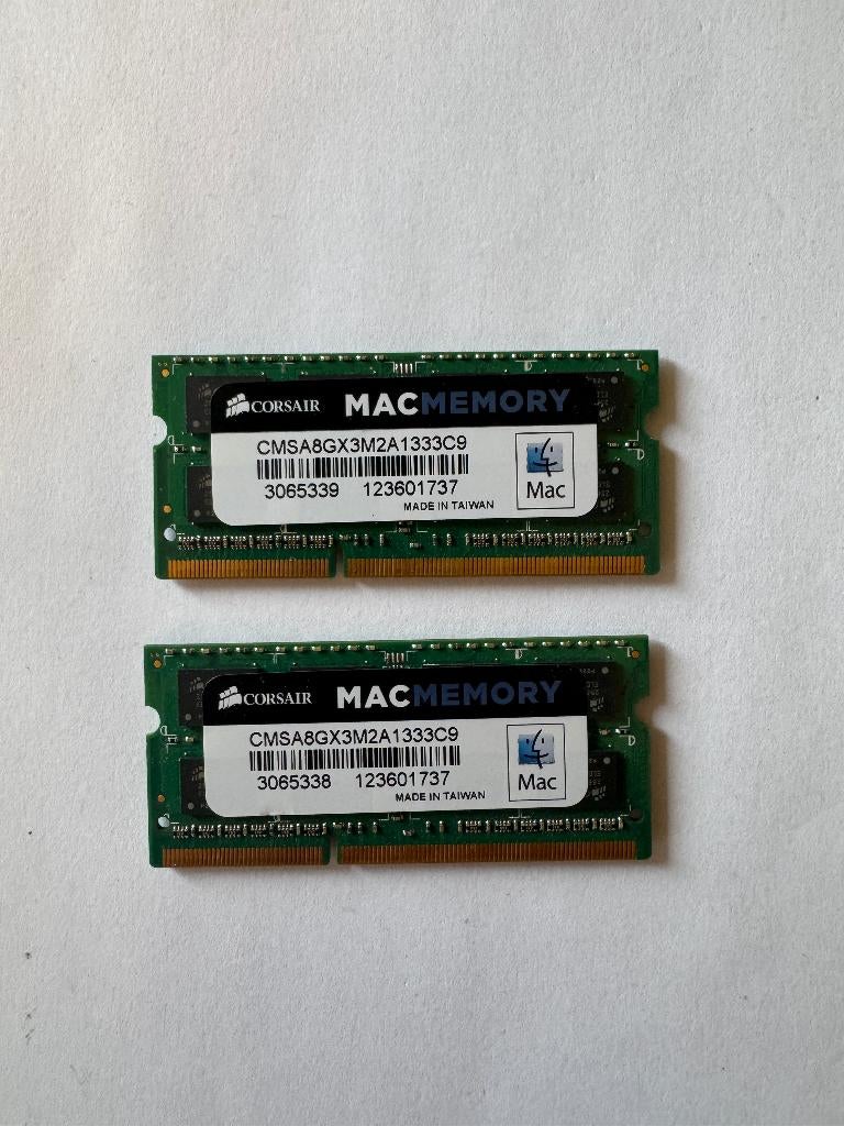 Mac Memory 8gb (2x4gb) DDR3 1333mhz, Computers en Software, 8 GB, DDR3, Ophalen of Verzenden, Desktop