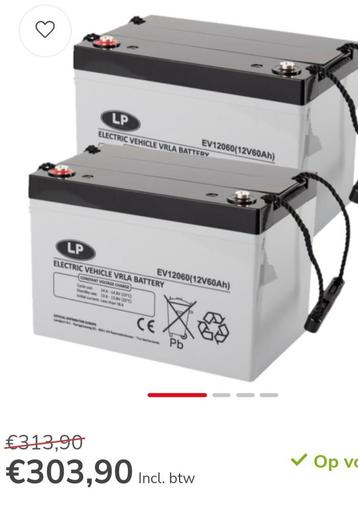 Nieuwe 12v 60ah deep cycle / gel accu's / scootmobiel accu  beschikbaar voor biedingen