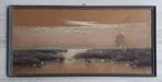 LANDSCHAP HEIDE MET WATER💧VEN💧BOOM 🌳 OUD PASTEL 1935, Ophalen