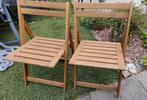 Houten Klapstoelen - Set van 2, Tuin, Gebruikt, Twee, Bruin