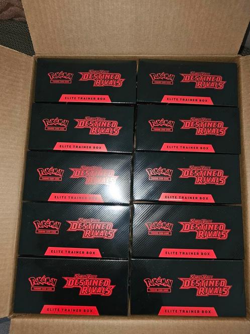Pokémon Destined Rivals Elite Trainer Box Case 10 Stuks, Hobby en Vrije tijd, Verzamelkaartspellen | Pokémon, Nieuw, Overige typen