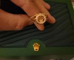Rolex ring maat13 goldplate goud met zirkonia steentjes, Ophalen of Verzenden, Zo goed als nieuw, Dame, Goud