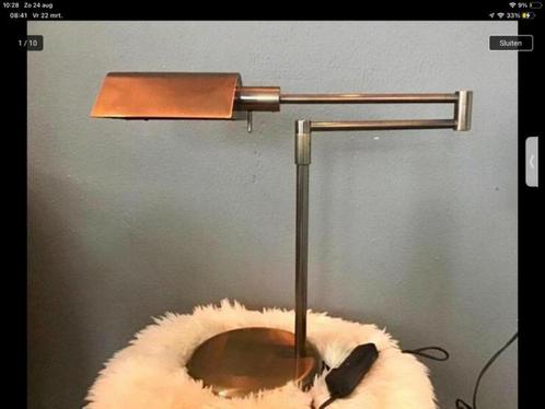 RELCO tafellamp bureaulamp design bankierslamp messing Groot, Huis en Inrichting, Lampen | Tafellampen, Zo goed als nieuw, Minder dan 50 cm