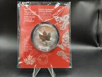1 oz zilver Treasured Maple Leaf Dragon privy 2024 BU, Ophalen of Verzenden, Zilver