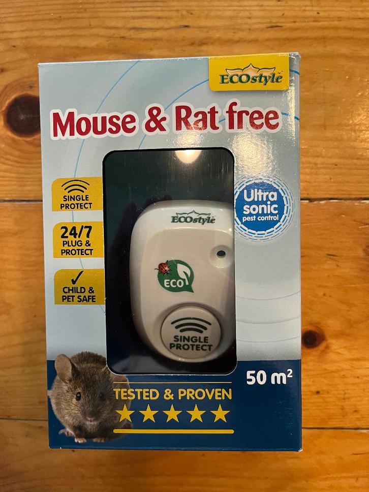 ECOstyle Mouse & Rat free MR50 ultrasone muizenverjager, Tuin en Terras, Bestrijdingsmiddelen, Nieuw, Ongediertebestrijding, Verzenden
