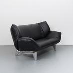 2x Leolux Tango 2 zits bank zwart leder (glad/soepel), Huis en Inrichting, Banken | Bankstellen, Niet ingevuld, Niet ingevuld