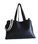 Tas / Shopper / Schooltas van zwart PU leer, Sieraden, Tassen en Uiterlijk, Tassen | Damestassen, Ophalen of Verzenden, Nieuw