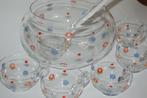 Bowlset met email bloemen- decoratie Van Kooten ca 1930, Antiek en Kunst, Ophalen
