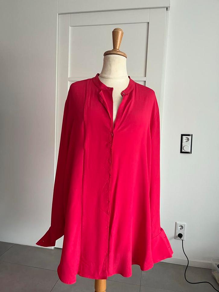 Riani Fuchsia Blouse Zijde Maat 38 40, Kleding | Dames, Blouses en Tunieken, Zo goed als nieuw, Maat 38/40 (M), Roze, Ophalen of Verzenden