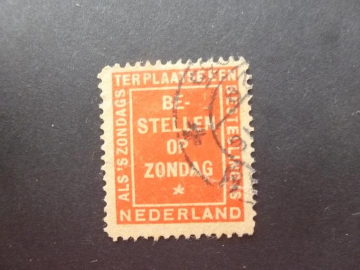 Bestellen op zondag zegel. Nederland, Postzegels en Munten, Postzegels | Nederland, Gestempeld, Verzenden