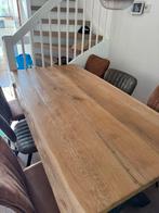 Eettafel boomstam eventueel met 6 eetkamer stoelen, Huis en Inrichting, Tafels | Eettafels, Ophalen, 50 tot 100 cm, Zo goed als nieuw