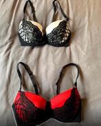 Hunkemoller . Rood/zwart en wit/zwart bh's. Mast 75B, Hunkemöller, Ophalen of Verzenden, Rood, BH