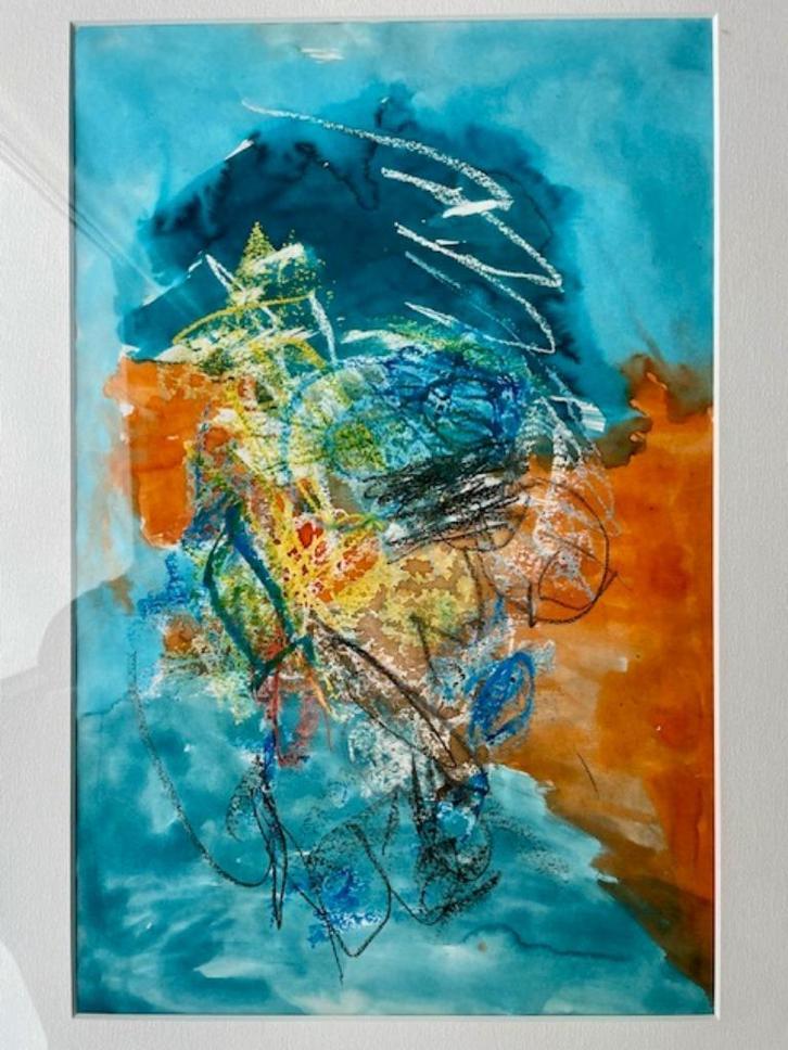 Heidi Feijen – ‘Ben’, gemengde techniek portret (59x76cm), Antiek en Kunst, Kunst | Schilderijen | Modern, Ophalen of Verzenden