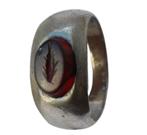 Bodemvondst Romeinse zilveren ring met intaglio gem vis, Verzenden, Zilver