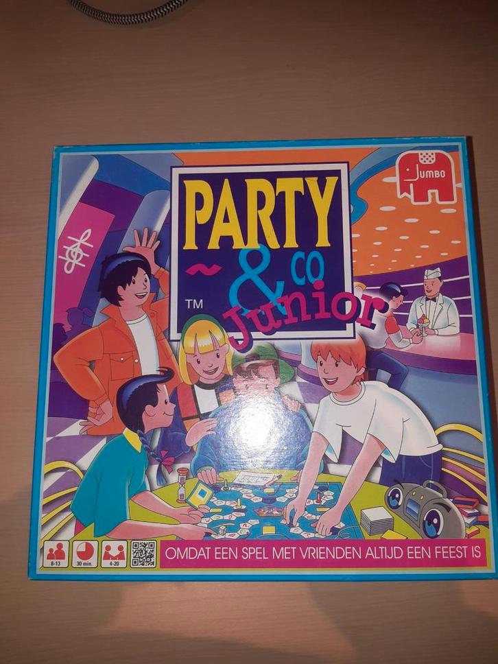 Jumbo Party & Co Junior - Compleet!, Hobby en Vrije tijd, Gezelschapsspellen | Bordspellen, Zo goed als nieuw, Drie of vier spelers