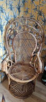 Rotan pauwenstoel, Huis en Inrichting, Ophalen of Verzenden, Rechthoekig, Minder dan 55 cm, 60 cm of meer