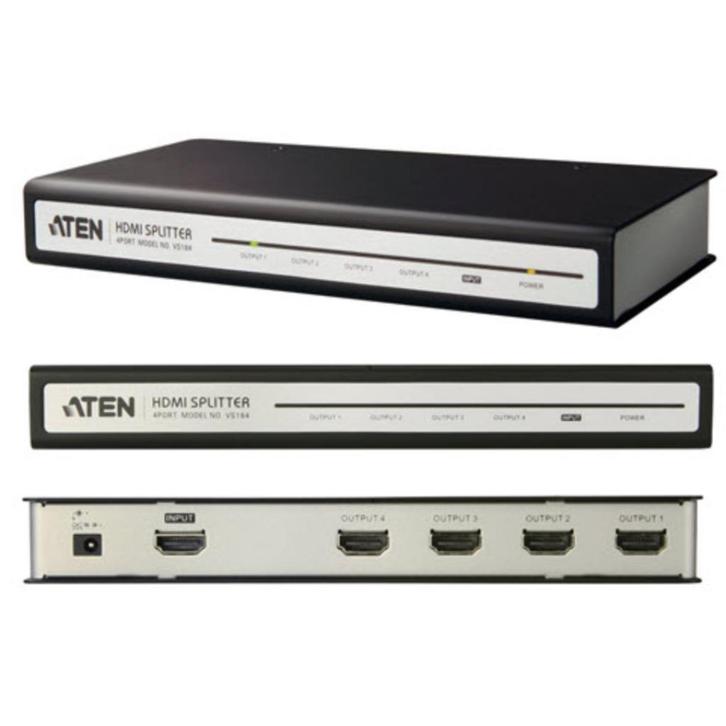 ATEN VS184 4-Port HDMI Splitter, Audio, Tv en Foto, Converters, Gebruikt, Verzenden