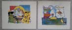 2 kleurrijke litho's, Ophalen
