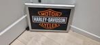 Harley davidson lichtbak motor reclame mancave reclame bord, Ophalen of Verzenden, Gebruikt, Lichtbak of (neon) lamp