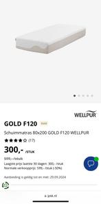 2 Nieuwe matrassen Gold f120 wellpur, Ophalen, Eenpersoons, Zo goed als nieuw, 80 cm