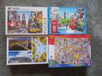 4 puzzels Rotterdam, Alkmaar Kaasmarkt Londen New York, Hobby en Vrije tijd, Ophalen of Verzenden, 500 t/m 1500 stukjes, Zo goed als nieuw