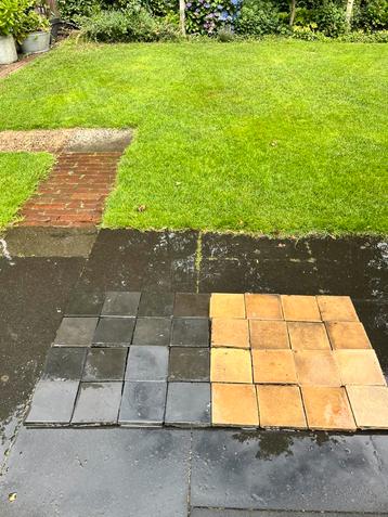  hardsteen /graniet tegels 16x16 18 mm dik  beschikbaar voor biedingen