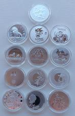 Zilveren 1 oz Cartoon Figures., Ophalen of Verzenden, Losse munt, Zilver
