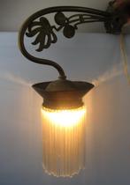 Art Nouveau wandlampje met glazen pegels, Ophalen of Verzenden