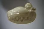 puddingvorm aardewerk water eend pastel geel creme., Antiek en Kunst, Ophalen of Verzenden