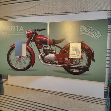 zilveren postzegel  Sparta 1950 motorfiets beschikbaar voor biedingen