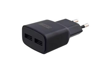 Re-Load dual USB lader wall charger dubbele oplader zwart