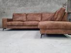 !!ACTIE!! Professioneel Gereinigde Hoekbank Cognac, Huis en Inrichting, Ophalen of Verzenden, 150 cm of meer, Vierpersoons of meer