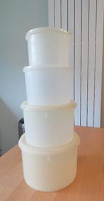 Tupperware 4 Bewaarbussen / Trommel, Ophalen, Gebruikt, Wit, Bus of Trommel