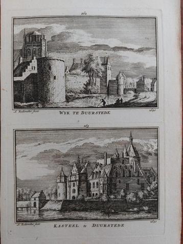 262-263 / Stad en kasteel Wijk bij Duurstede gravure beschikbaar voor biedingen