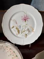Antieke Weimar Porzellan Schotel met Bloemmotief, Ophalen of Verzenden